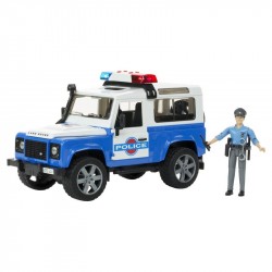 BRUDER 2597 Land Rover policia s figurkou policajta
