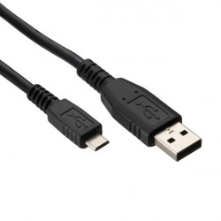Logo USB kábel (2.0), USB A samec - microUSB samec, 1.8m, čierny, blister