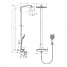 Hansgrohe Raindance Select E sprchový systém Showerpipe 360 1jet s termostatom k vani biela/chróm, 27113400