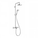 Hansgrohe Croma Select S sprchový systém Showerpipe 180 2jet s termostatom k vani biela/chróm, 27351400