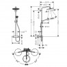 Hansgrohe Croma Select S sprchový systém Showerpipe 280 1 jet s termostatom a sprchou Raindance Select S 120 3jet, leštený vzhľ