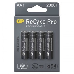 GP ReCyko Pro NiMH nabíjateľné baterky, HR6 (AA) 2000mAh, 4ks - B22204