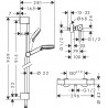 Hansgrohe Ecostat termostatická batéria 1001 CL + sprchový set Crometta Vario 2 prúdy, 90cm, biela/chróm 27813400