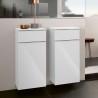 VILLEROY & BOCH VENTICELLO bočná skrinka 404 x 866 x 372 mm Glossy White, úchytka chróm A95001DH