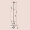 P.M.H. Rosendal radiátor kúpeľňový 115 x 1500 mm biela R2W2
