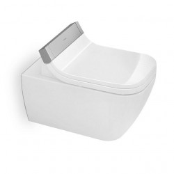 DURAVIT Happy D.2 - závesné WC na bidetovú dosku SensoWash, Rimless, s WonderGliss, biela 25505900001