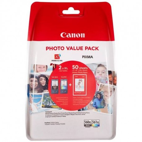 Canon PG-560XL/CL-561XL multipack + PP-201, 3712C004