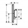HANSGROHE ShowerSelect Comfort S batéria vaňová podomietková termostatická pre 2 spotrebiče kartáčovaný čierny chróm 15554340