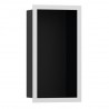 HANSGROHE XtraStoris Individual výklenok do steny matná čierna s designovým rámom 300 x 150 x 100 mm matná biela 56095700