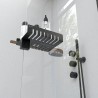 NIMCO polička na sklo sprchového kúta matná čierna 2091-DL-25-90