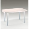 Stôl plastový, FARO, rozmery 137x85x72cm, biely