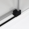 SANSWISS TOP-LINE S sprchové dvere 80 2-dielne ľavé, pre rohový vstup, čierna matná, číre sklo s AquaPerle TLSG0800607