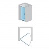 SANSWISS CADURA sprchové dvere 1-krídlové 75cm aluchróm číre sklo s úpravou AquaPerle pánty vľavo CA1CG0755007