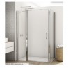 SANSWISS DIVERA sprchové dvere 130 1-krídlové s pevnou stenou aluchróm číre sklo D22T13100305007
