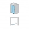 SANSWISS CADURA dvere sprchové 140 1-dielne posuvné s pevnou stenou vľavo aluchróm číre sklo CAS2G1405007