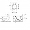 VILLEROY & BOCH Architectura závesné WC so sedadlom SoftClosing, DirectFlush, alpská biela 4694HR01SET