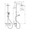 Hansgrohe Vernis Blend sprchový systém Showerpipe 240 1jet EcoSmart, s termostatom, matná čierna, 26428670