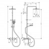 Hansgrohe Vernis Shape sprchový systém Showerpipe 240 1jet, s vaňovým termostatom, matná čierna, 26900670