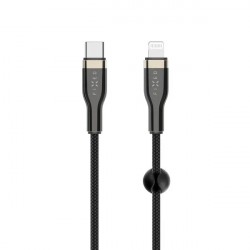 FIXED USB-C/Lightning, podporou PD, 0.5m, čierny, FIXDBCL05BK