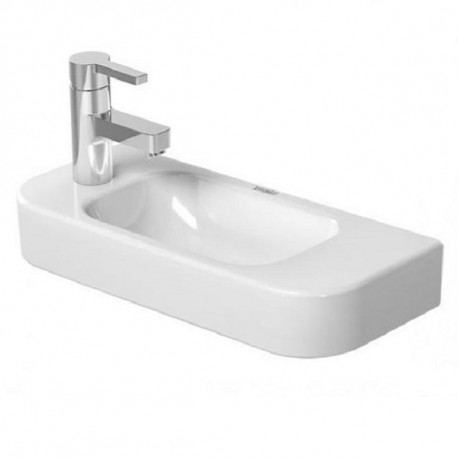 DURAVIT Happy D.2 umývadielko 50 x 22 cm s otvorom na batériu vľavo, biele s úpravou WonderGliss 07115000091