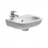 Duravit D-CODE umývadielko 36 x 27 cm s otvorom pre batériu vľavo, biele 070536000092