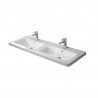 DURAVIT Dura Style dvojumývadlo nábytkové 130 x 48 cm s prepadom, biele 2338130000