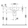 DURAVIT ME by Starck 45 x 32 cm umývadlo bez otvoru na batériu, biele 0719450010