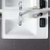 Duravit D-NEO nábytkové umývadlo 80 x 48 cm asymetrické s um. vaničkou vľavo, s prepadom, biele s WG 23698000001