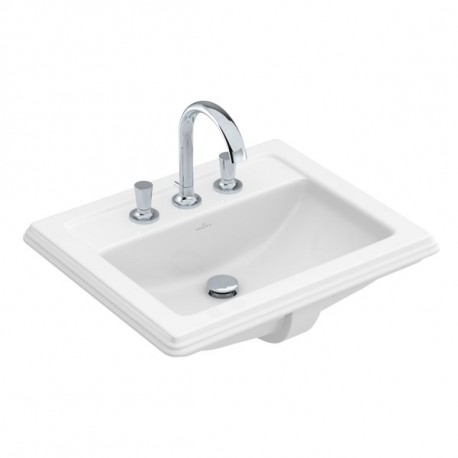 VILLEROY & BOCH HOMMAGE umývadlo zápustné do nábytku 63 x 52,5 cm biela s Ceramic Plus 710263R1