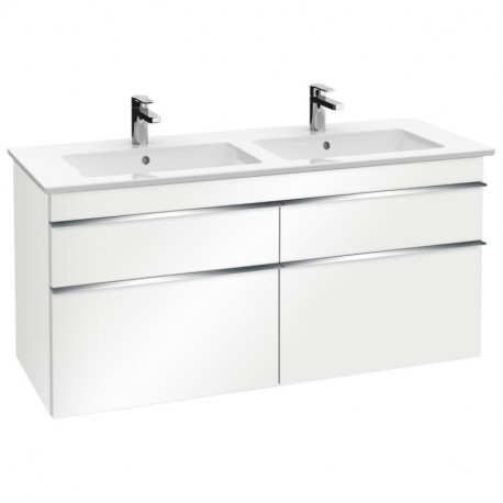 VILLEROY & BOCH VENTICELLO spodná skrinka 1253 x 590 x 502 mm Glossy White, úchytka chróm A93001DH