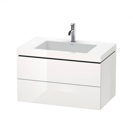 DURAVIT L-CUBE skrinka s umývadlom závesná, 800 x 500 x 480 mm, biela lesklá, LC6927O2222