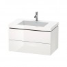 DURAVIT L-CUBE skrinka s umývadlom závesná, 800 x 500 x 480 mm, biela lesklá, LC6927O2222