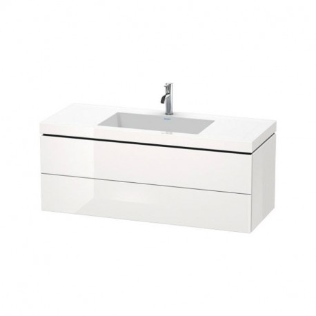 DURAVIT L-CUBE skrinka s umývadlom závesná, 1200 x 500 x 480 mm, biela lesklá, LC6929O2222