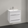 Villeroy & Boch AVENTO skrinka s umývadlom 580x514x452 mm, 2 zásuvky, Crystal White A88900B4 + 41586001