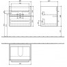 Villeroy & Boch AVENTO skrinka s umývadlom 580x514x452 mm, 2 zásuvky, Crystal White A88900B4 + 41586001