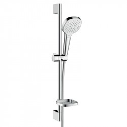 Hansgrohe Croma Select E sprchový set Vario 3-prúdový s tyčou 0,65 m a miskou na mydlo biela/chróm, 26586400