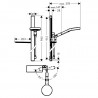 Hansgrohe Rainfinity sprchová sada 130 3jet s tyčou 90cm hadicou a poličkou chróm, 27671000