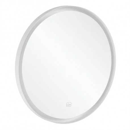 Villeroy & Boch SUBWAY 3.0 zrkadlo okrúhle 71,2 cm, s LED osvetlením, rám biela matná, A4647100