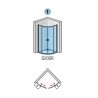 SANSWISS Arelia sprchový kút 100 x 190cm, rohový vstup, posuvné dvere, strieborná leštená číre sklo s AquaPerle D20SR551004007