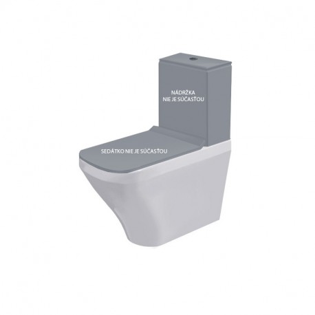 Duravit DuraStyle kombi WC misa, bez nádržky a sedátka s WonderGliss, biela 21560900001