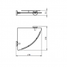 NOVASERVIS rohová polička so zábradlím Metalia 11 chróm 0158,0