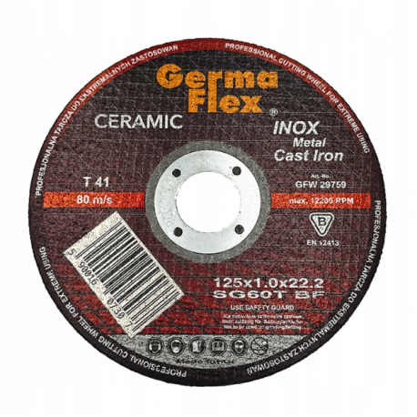 GERMAFLEX 125x1,0 oceľ / inox Ceramic GFW29759 kotúč flex