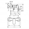 Hansgrohe Rebris S sprchová batéria, na stenu, 2 prietoky, chróm, 72643670