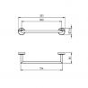 NOVASERVIS držiak uteráku 350mm Metalia 11 chróm 0126,0