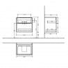 Villeroy & Boch SUBWAY 3.0 skrinka pod umývadlo 622 x 576 x 478 mm, Cashmere Grey, C57602VN