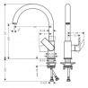 Hansgrohe Vernis Shape M35 kuchynská batéria 210 s otočným výtokom chróm, 71871000
