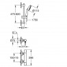 GROHE Grohtherm batéria sprchová termostatická so sprchovým setom Tempesta, tyč 60 cm chróm 34768001