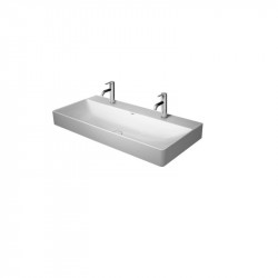 DURAVIT DuraSquare umývadlo nábytkové 100 x 47cm, bez prepadu, s 2-mi otvormi pre betérie biele, 2353100043