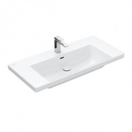 Villeroy & Boch SUBWAY 3.0 umývadlo na skrinku s prepadom s otvorom pre batériu , 1000 x 470 mm, Stone White Ceramic Plus , 4A7