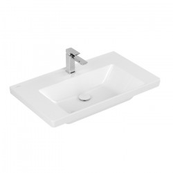 Villeroy & Boch SUBWAY 3.0 umývadlo bez prepadu s otvorom pre batériu 800 x 470 mm, Biela Alpin, 4A7081R1